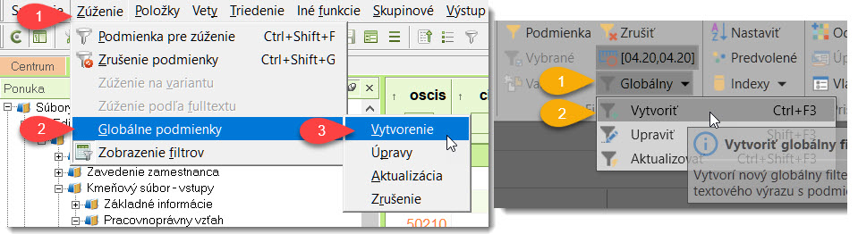 Global - vytvoriť